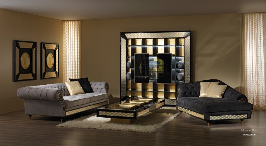 Диван Честер кожаный коричневый