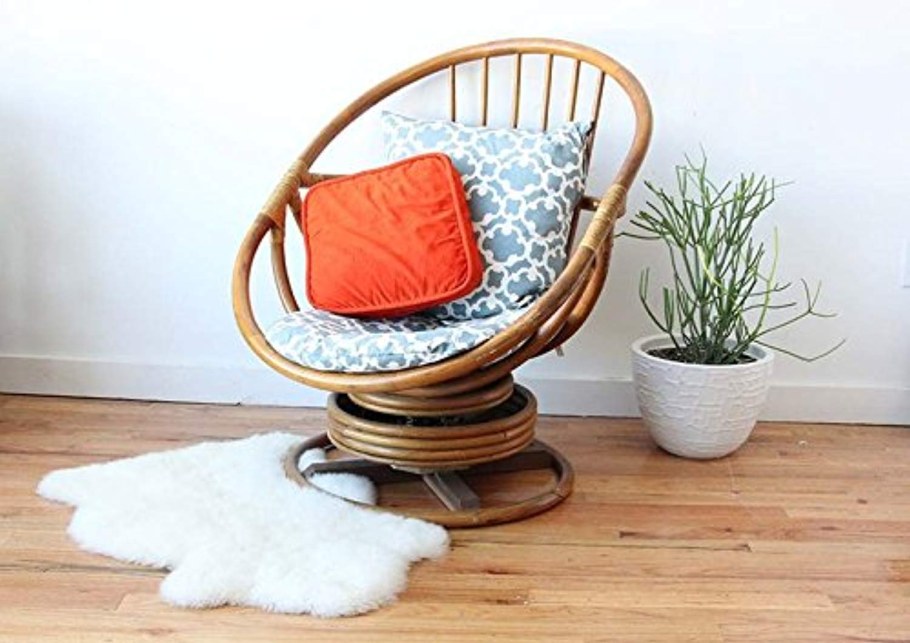 Кресло качалка синее