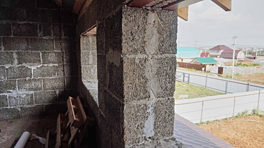 Арболит стена