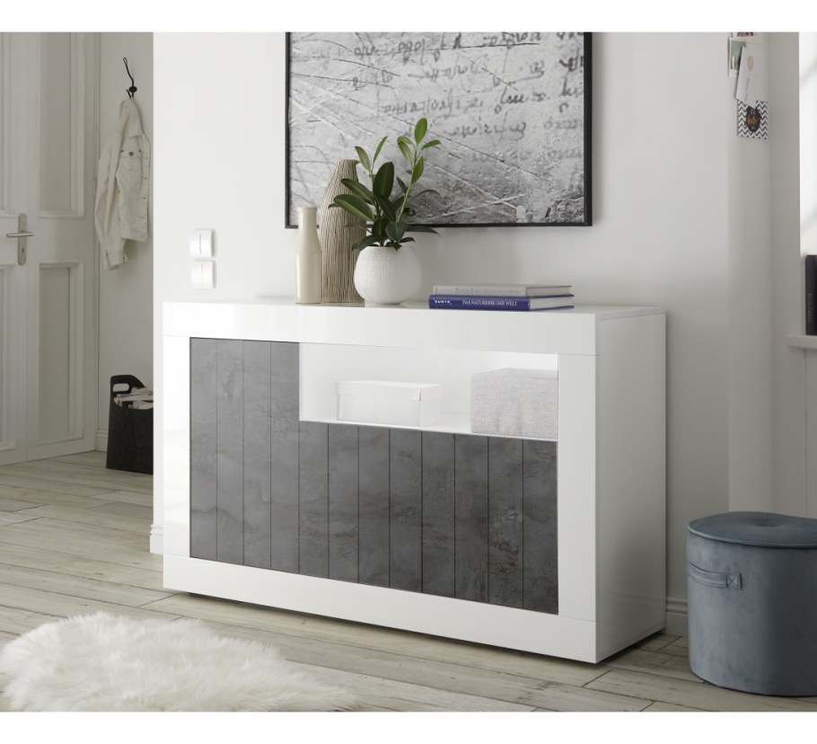 Комод бетон Пайн белый