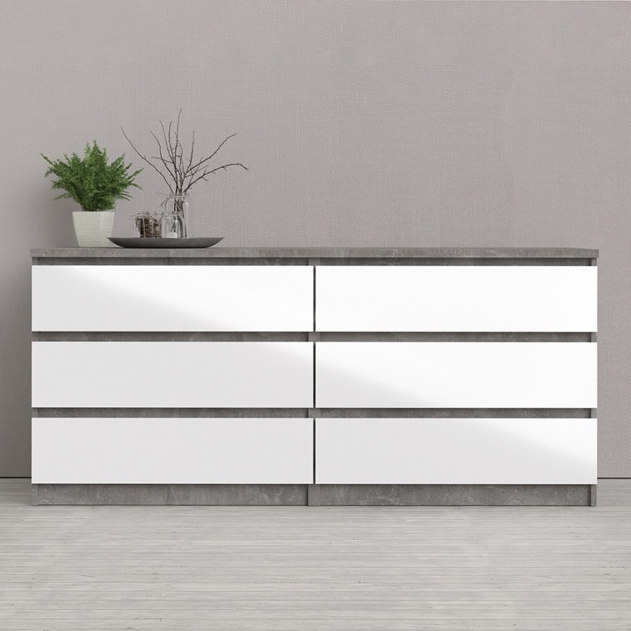Bianca White High Gloss 3 Drawers
