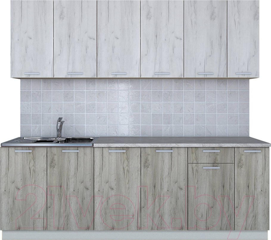 Дуб Шерман серый спальня