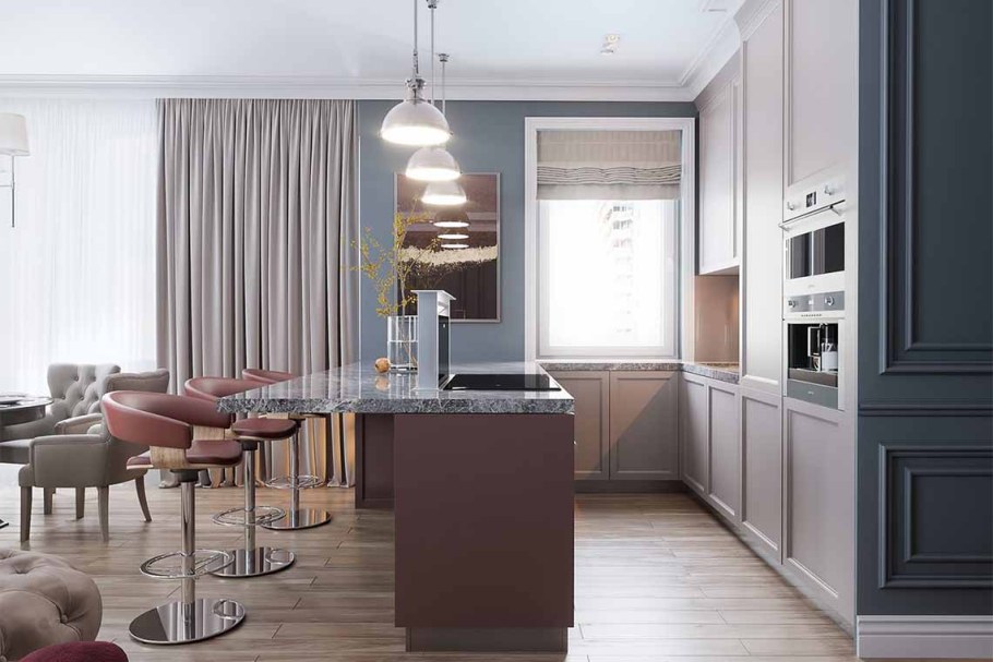 Кухня-гостиная 30 кв м