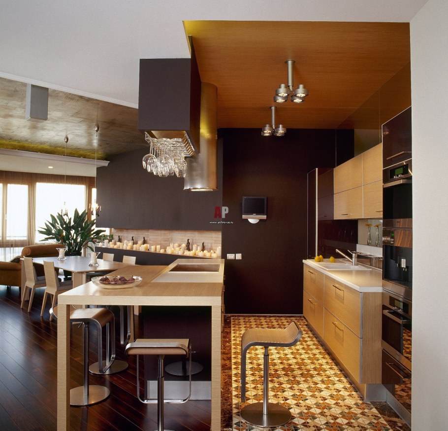 Зонирование барной стойкой