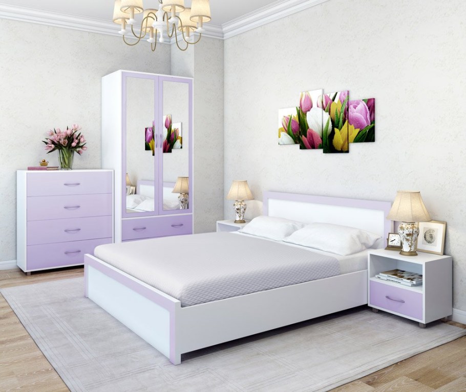 Спальня в стиле альпийского Шале