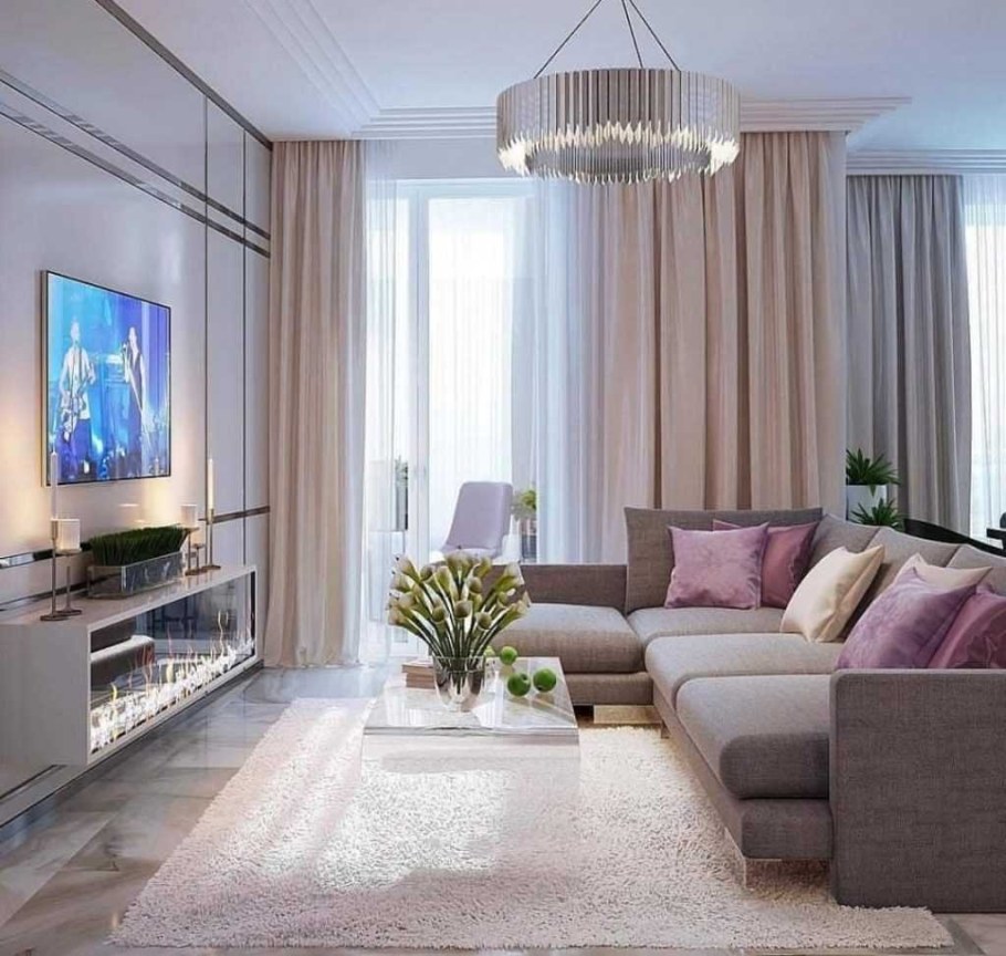 Уютная гостиная в современном стиле