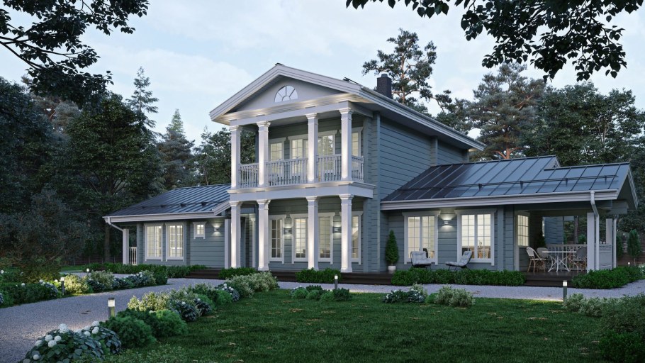 Дом Honka в стиле русской усадьбы XIX века