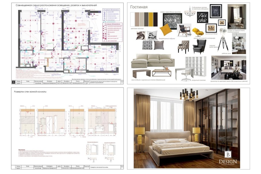 Дизайн проект интерьера пример