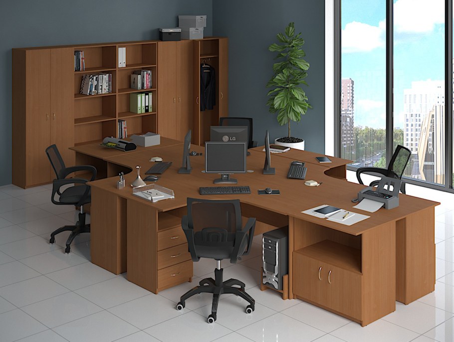 Самая востребованная цветовая модель рабочего кабинета