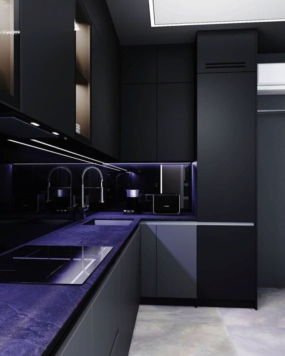 Кухня в черном цвете