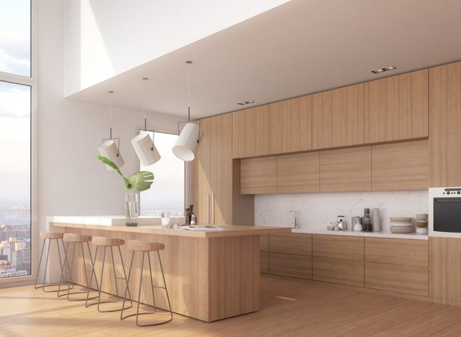 Кухня светлое дерево