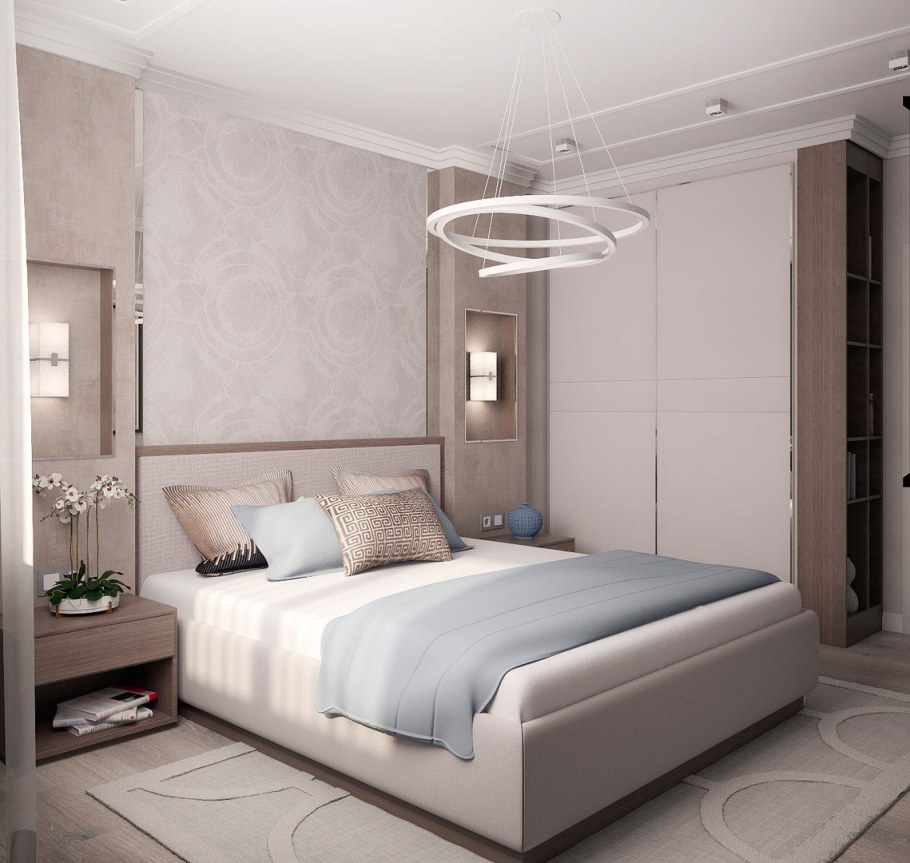 Небольшая спальня в современном стиле