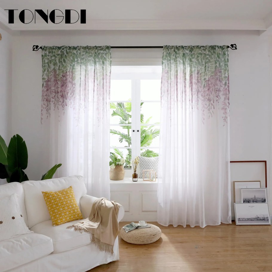 Тюль в гостиную в современном стиле