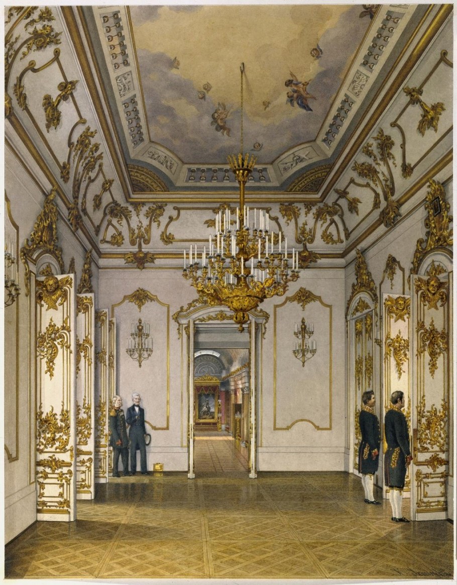 Константин Ухтомский «виды залов зимнего дворца. Георгиевский зал»