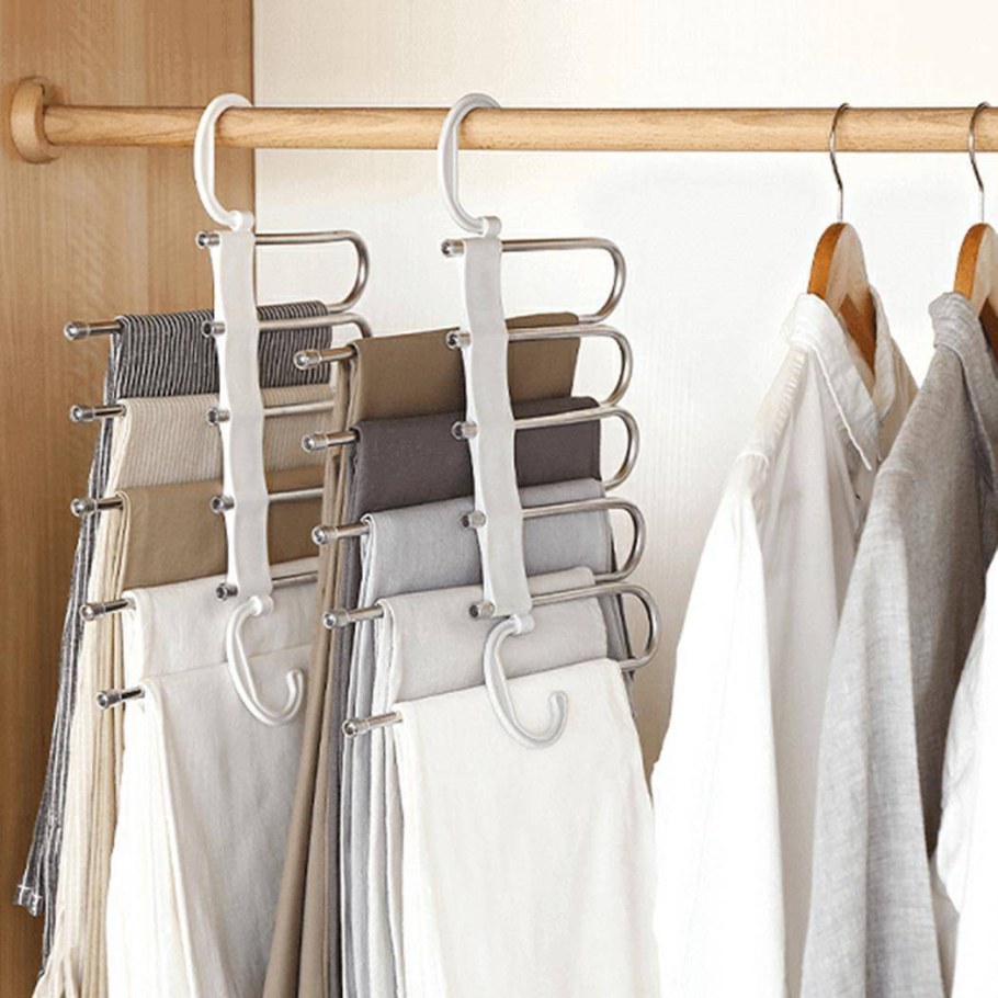 Вешалка для брюк в шкаф складная