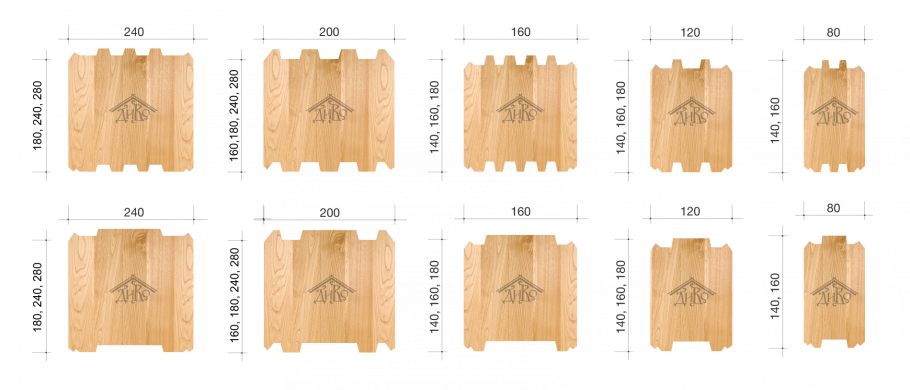 Профиль клееного бруса 180х180