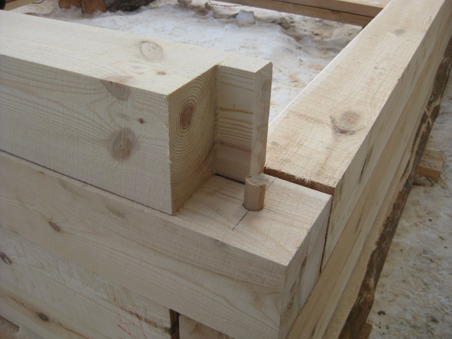 Шип ПАЗ ласточкин хвост профилированного бруса