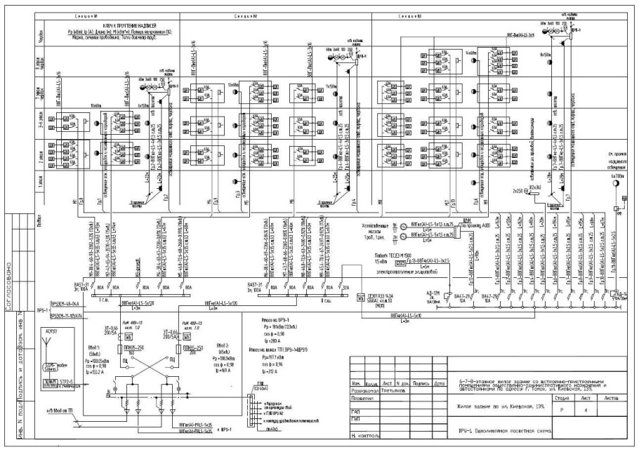 Схема электроснабжения многоэтажного жилого дома