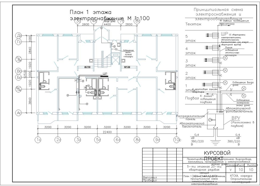 Схема электропроводки в МКД
