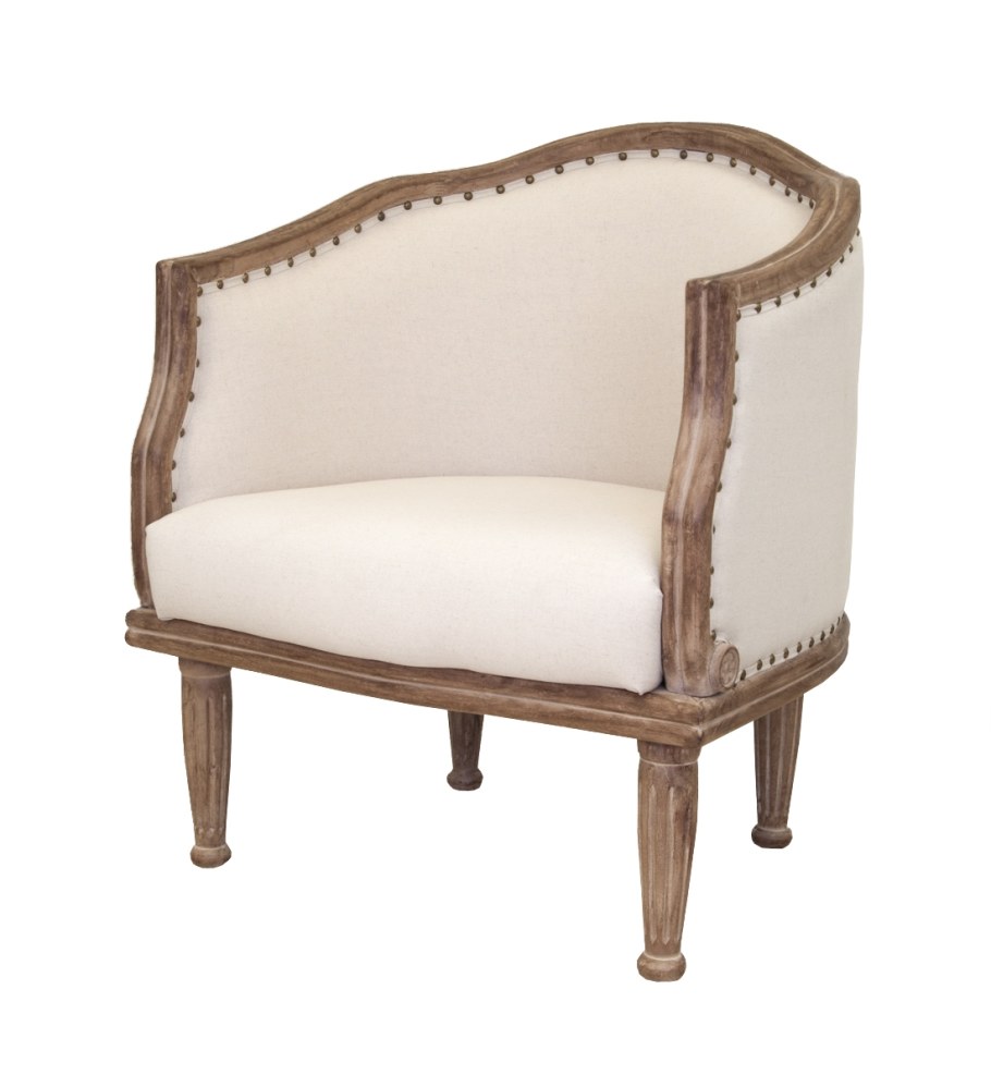 Кресло на ножках с подлокотниками бежевый