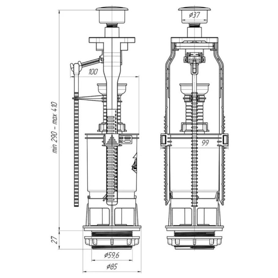 Сливной механизм Ани пласт wc7030