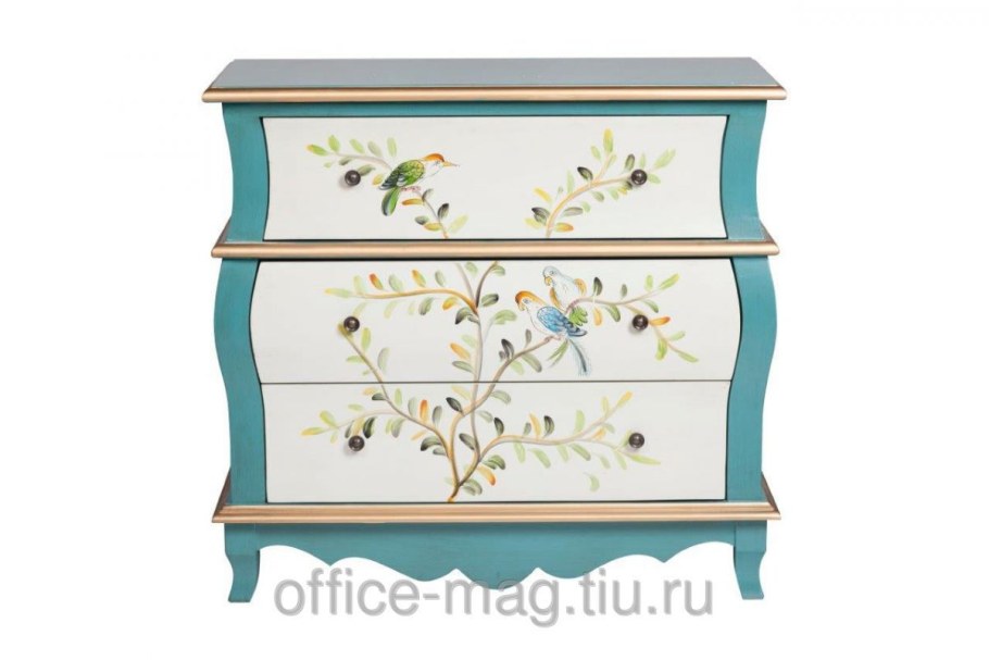 Комод с рисунками птиц