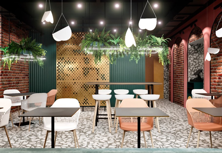 Праздничный интерьер кафе