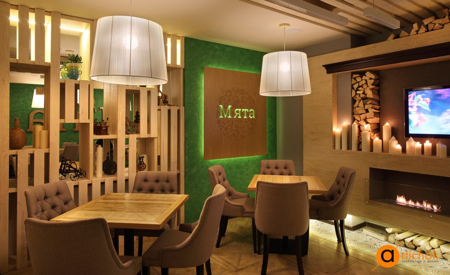 Кофейня в эко стиле