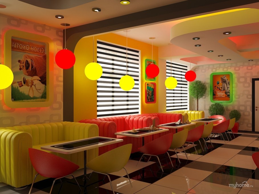 Интерьер молодежного кафе