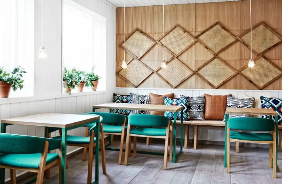Экостиль в интерьере кафе