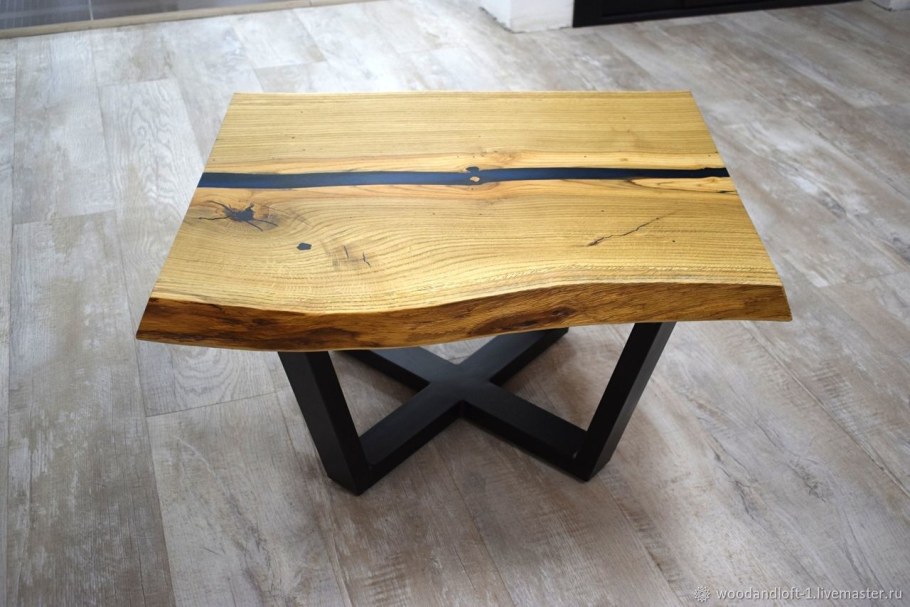 Журнальный стол лофт из слэба
