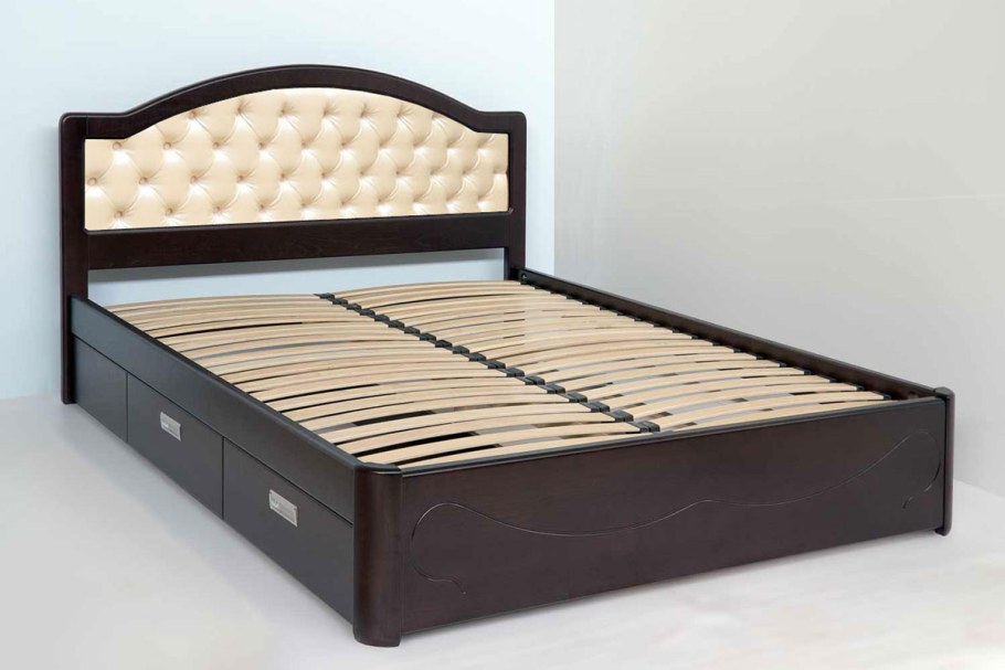 Кровать Яна деревянная двуспальная