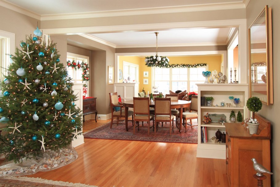 Новогодняя фотозона с камином