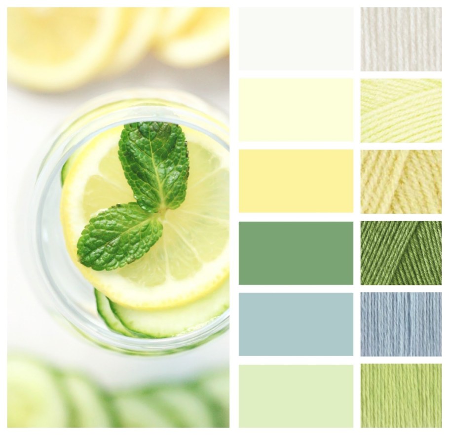 Палитра желтый зеленый