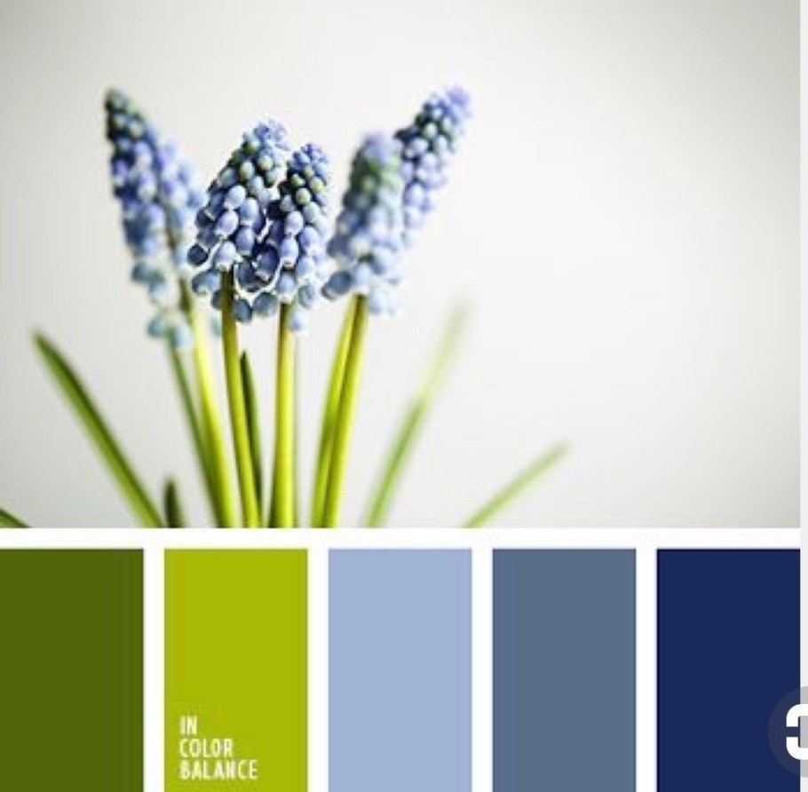 Сочетание синего и серого палитра