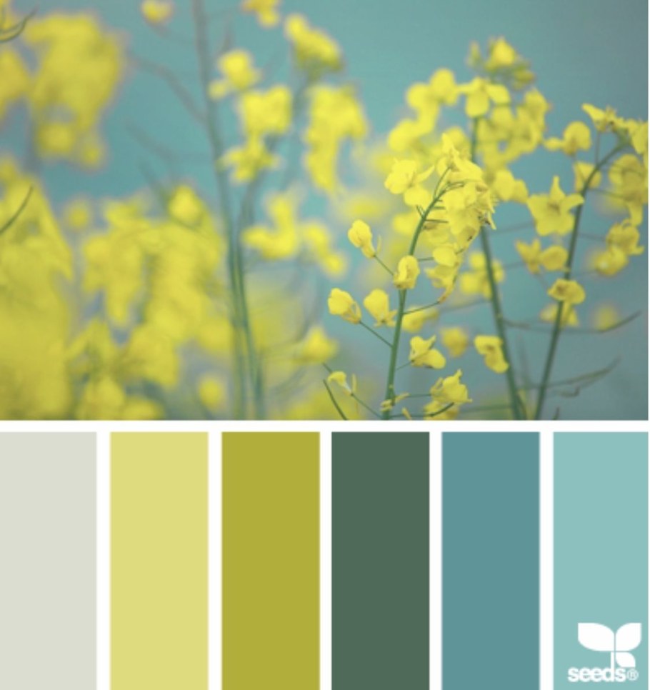 Сочетание цветов желтый зеленый