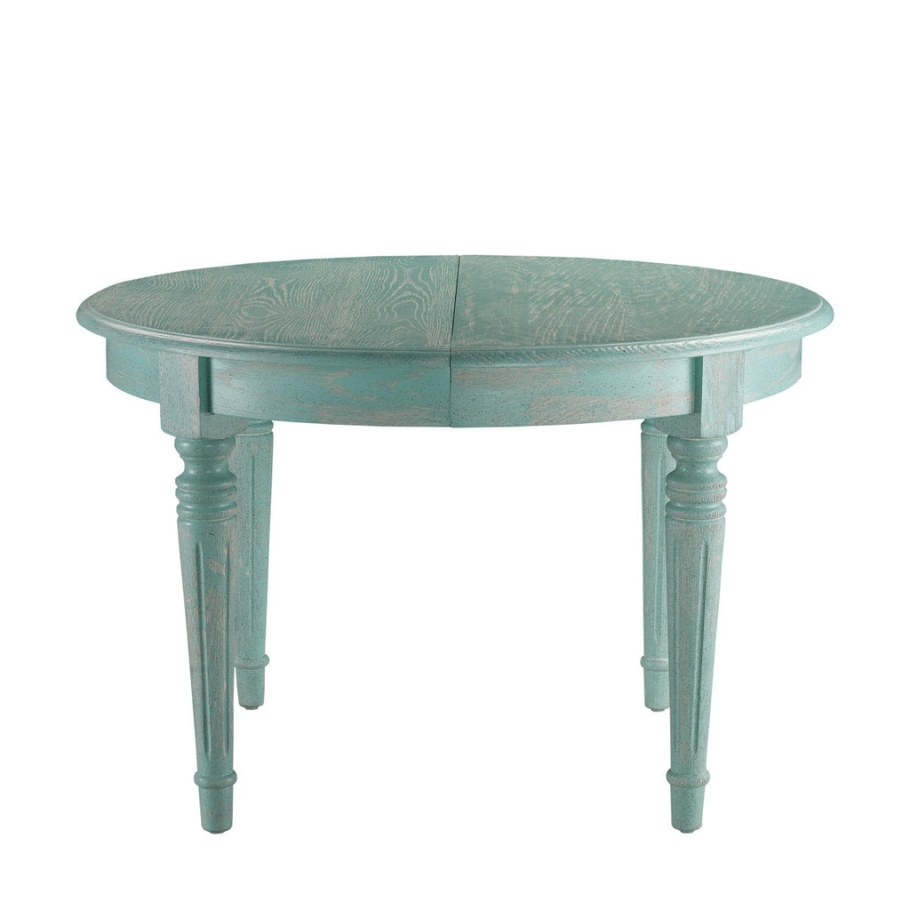 Стол круглый бирюзовый
