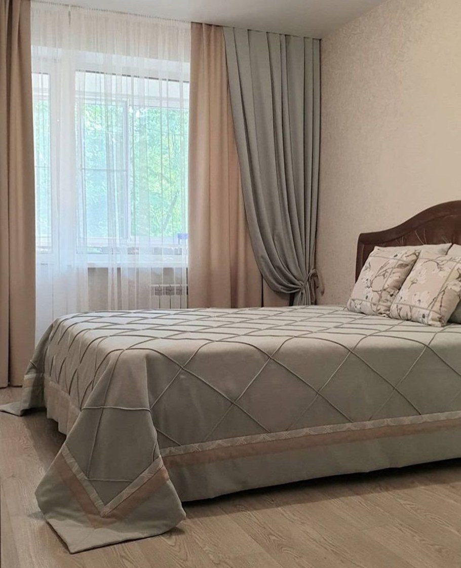 Шторы и покрывало в спальню