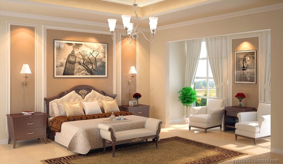 Карамельный цвет стен в интерьере