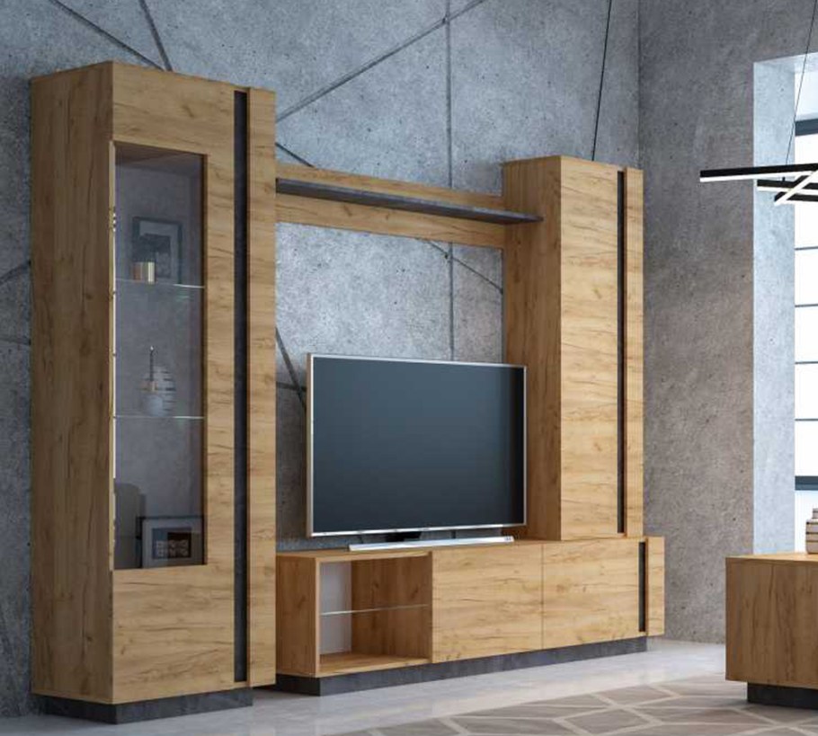 Гостиная МГС 1 дуб золотой