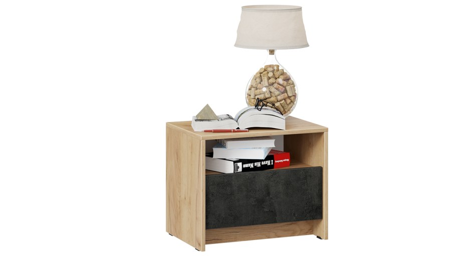 Стол письменный дуб крафт золотой камень темный