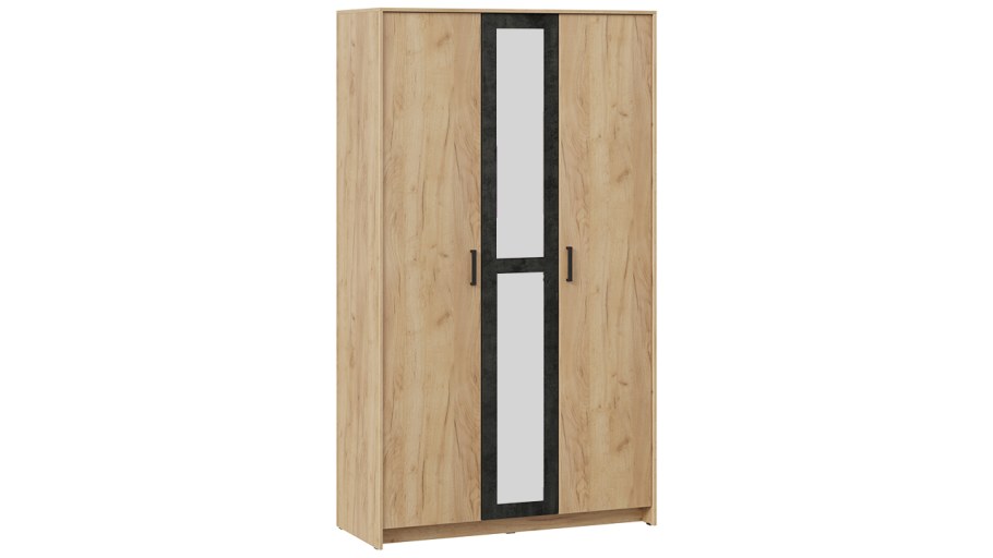 Комод дуб крафт золотой / камень темный