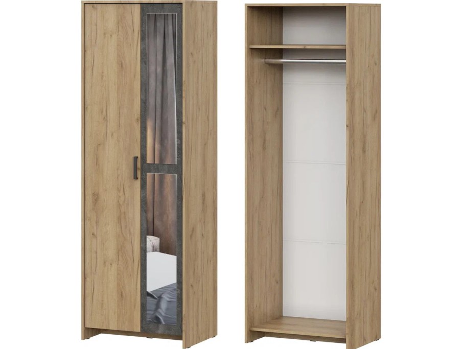 Шкаф дуб крафт золотой