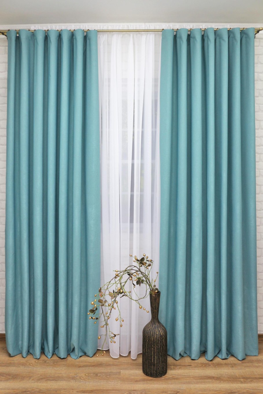 Шторы блэкаут Амалия бирюза