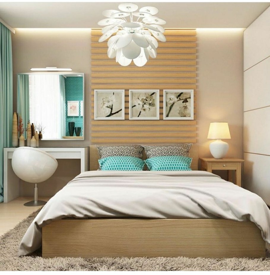 Маленькая спальня в эко стиле