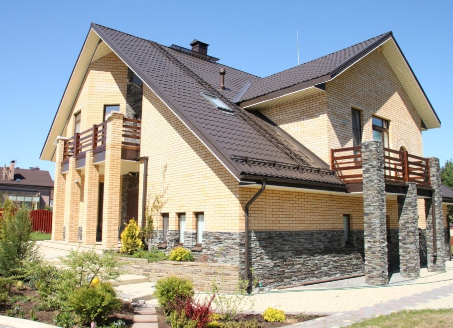 Дом облицовочный кирпич