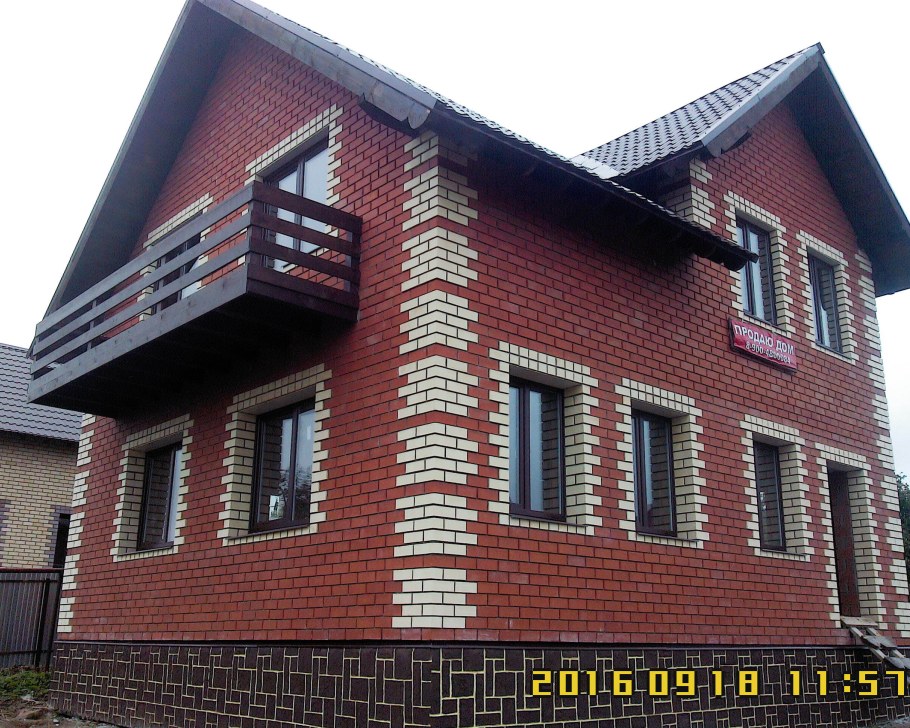 Фасад из облицовочного кирпича