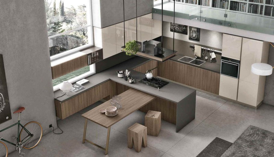 Кухня дизайн цвет Инфинити