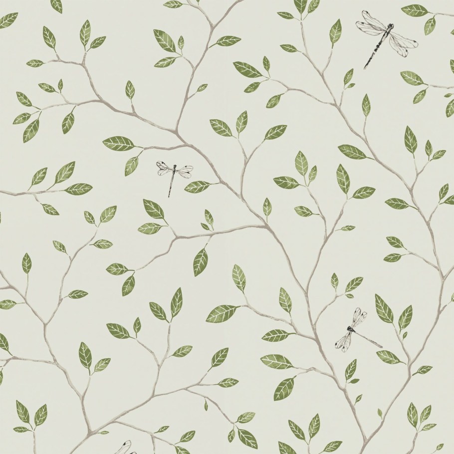 Обои с растительным принтом