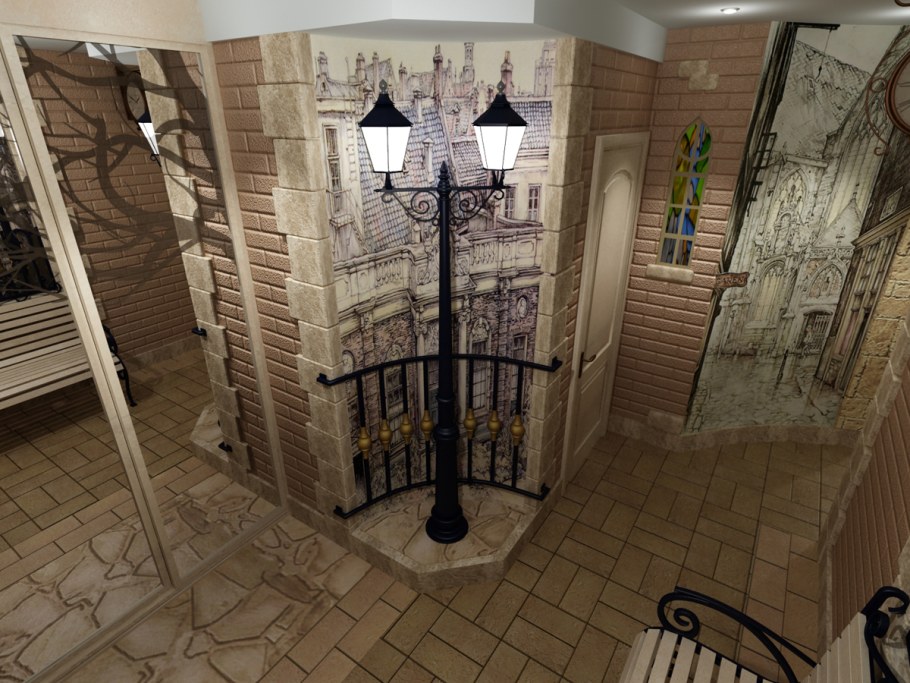 Прихожая в стиле улица